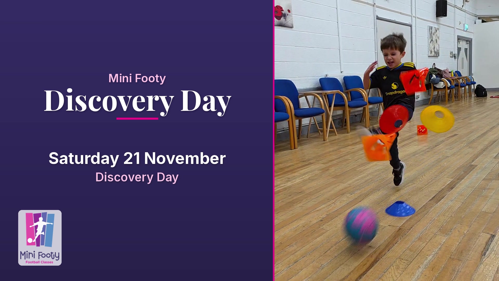 Mini Footy Discovery Day, Saturday 21 November